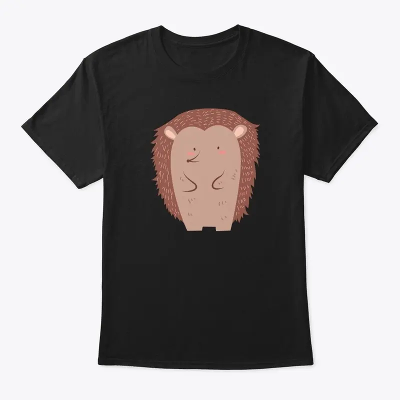 Cute Shaggy Hedgehog Art Design